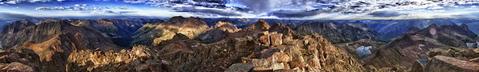 360 panoramic from Windom Peak HDR