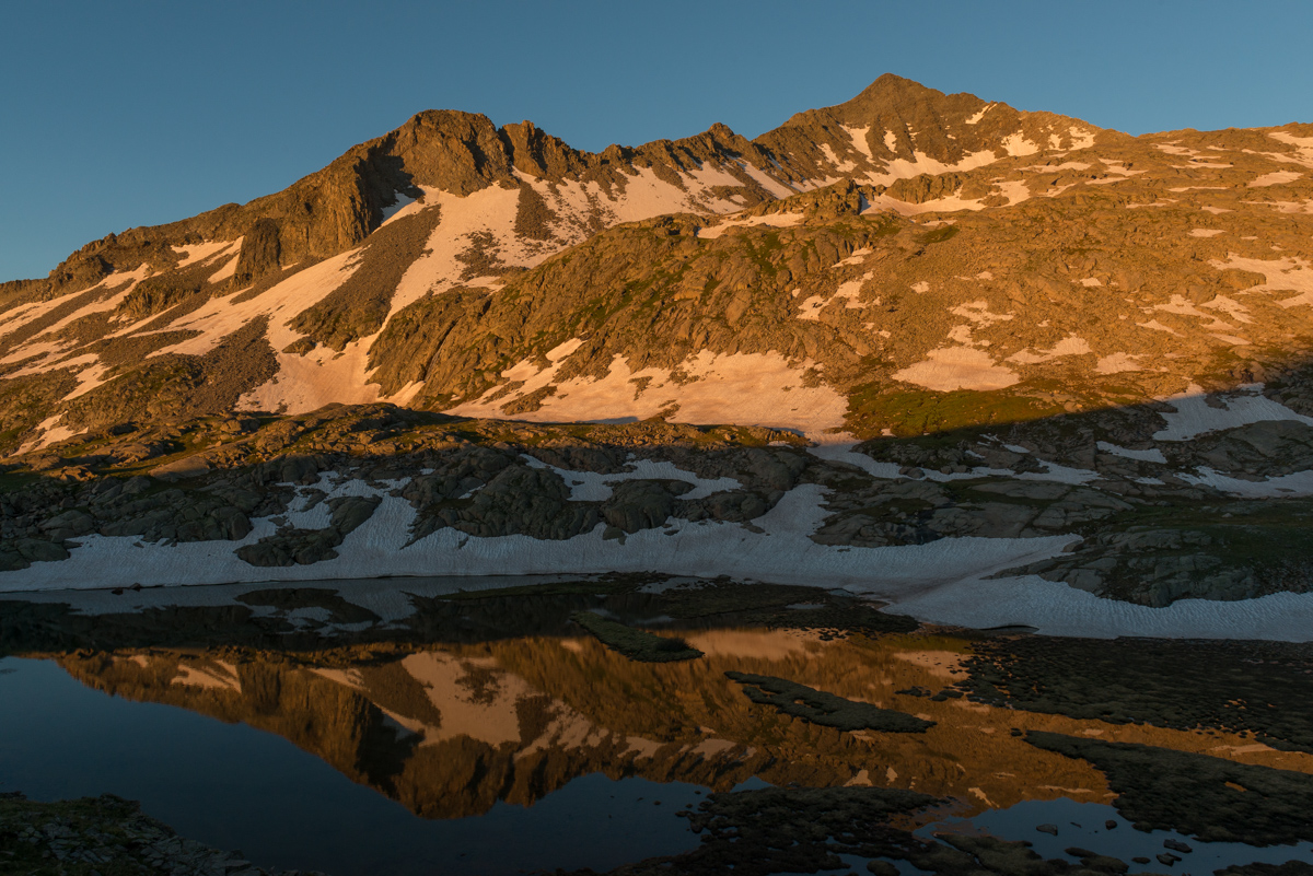 Gladstone Peak alpenglow reflection