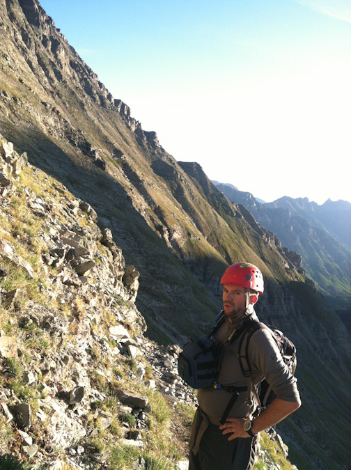 Matt nearing the ridge of Maroon Peak
