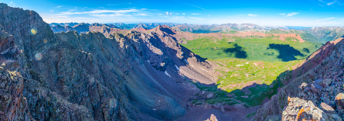 Panoramic from the middle of the Maroon Peak climb