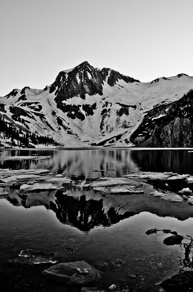 Snowmass Lake Black and White