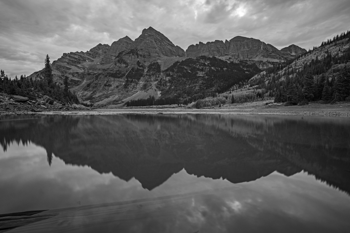 Maroon Bells black and white