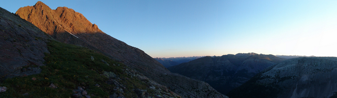 Arrow Peak at Sunrise Pano